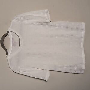 Zero Degrees Celsius white top Sz L Minimalist Capsule
